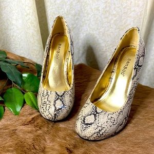 London stiletto natural snakeskin, size 7166457